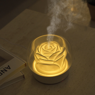 400ml 7多彩なLED夜ライト精油の拡散器の香りの拡散器の花の設計アロマセラピーの拡散器