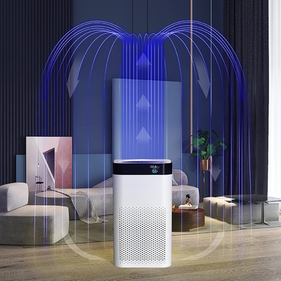 カーキ色OEMの純粋な携帯用空気清浄器の紫外線HEPA 20m2の理性的な机のエア フィルター