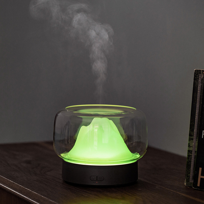 2021家の超音波400ML LEDの多彩で涼しい霧は精油の部屋のための透明な香りの拡散器をかぎつけた