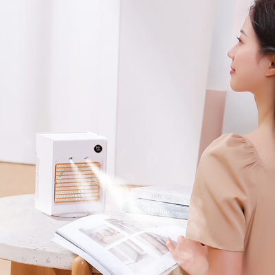 小さい蒸気化の空気クーラーおよびHumidifierTableファン4000mAh電池