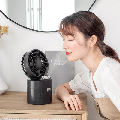 1つの水再充電可能なテーブル ファンUsbの小型携帯用エアコンの加湿器に付き霧深いスプレー2つ