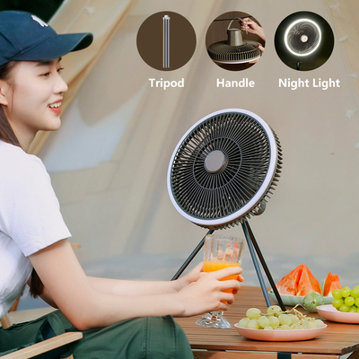 携帯用掛かるテントの再充電可能なテーブル ファン10000mAh LED屋外のキャンプ ファン