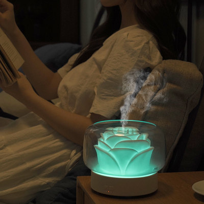 400ml 7多彩なLED夜ライト精油の拡散器の香りの拡散器の花の設計アロマセラピーの拡散器