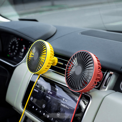 4インチの携帯用手持ち型のエアコンUsbの充電器DC5 12V 24V LED小型車ファン